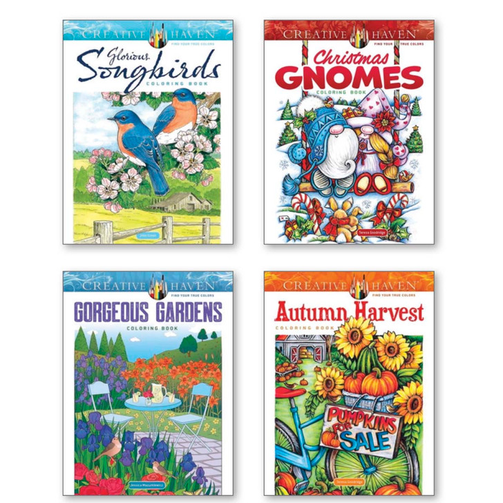 Dover For All Seasons, Set of 4 Coloring Book