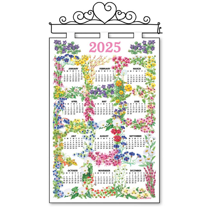 Design Works Floral Calendar Kit & Hanger Felt & Sequin Kit