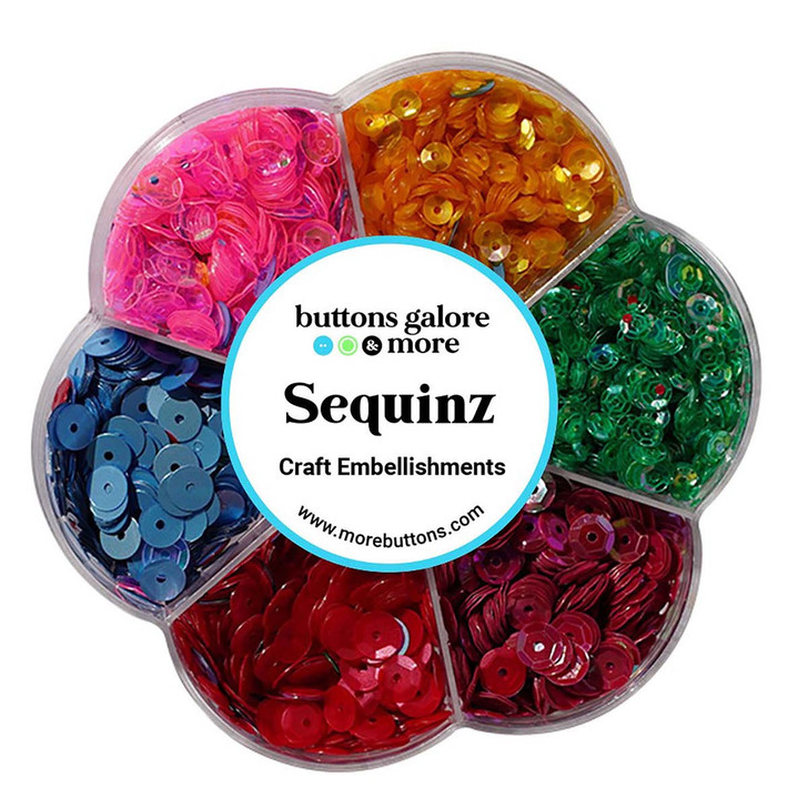 Buttons Galore & More Bright Bulk Sequins in Flower Box Buttons