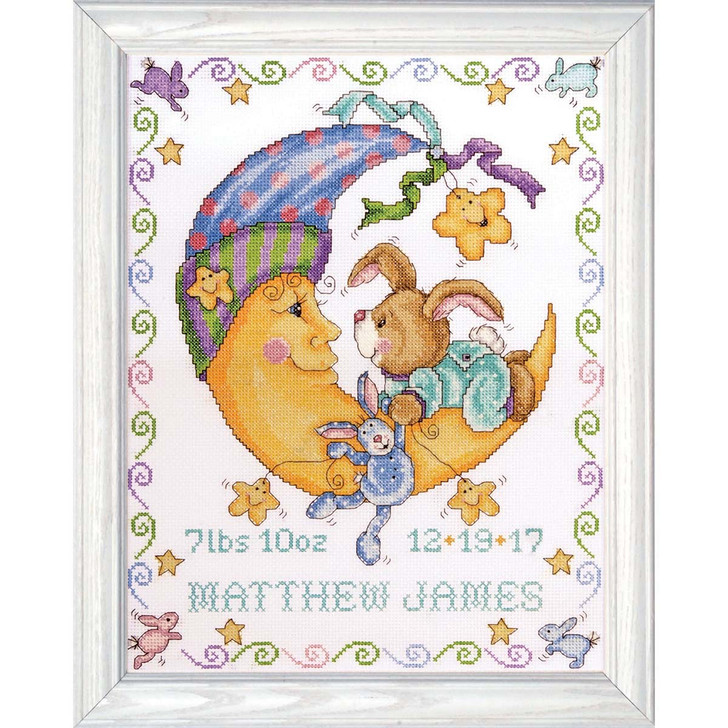 Design Works Bunny Baby Birth Record Counted Cross-Stitch Kit