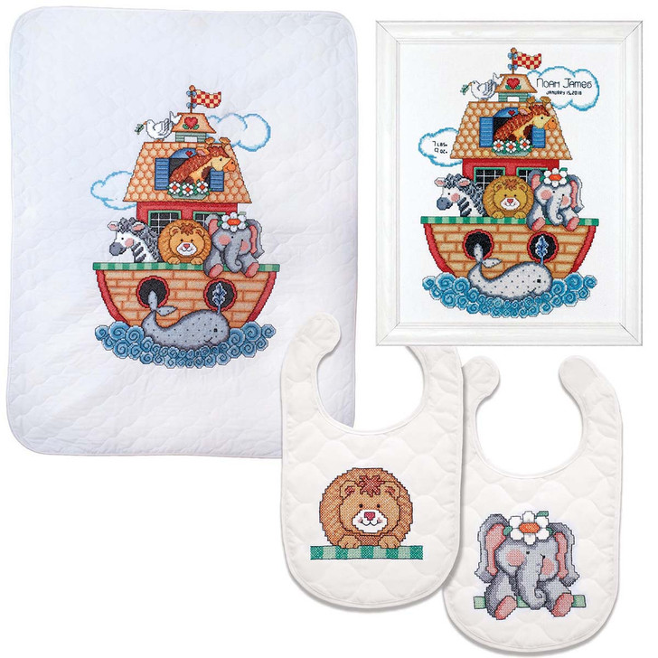 Design Works Noah's Ark Set Stamped Cross-Stitch Kit