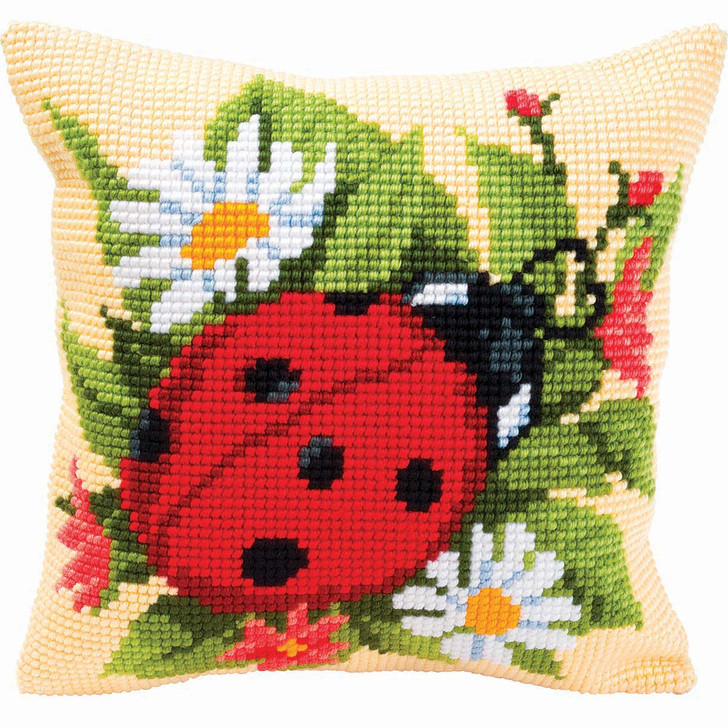 Vervaco Ladybird Pillow Cover Needlepoint Kit