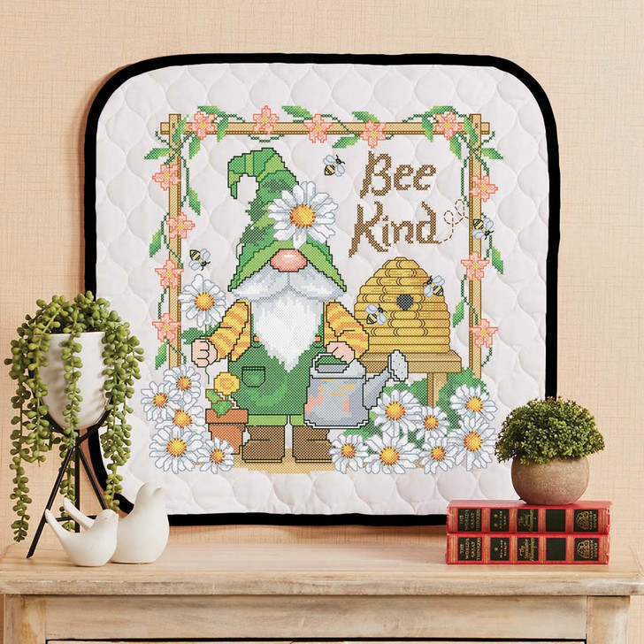 Herrschners Bee Kind Wall Hanging Stamped Cross-Stitch Kit