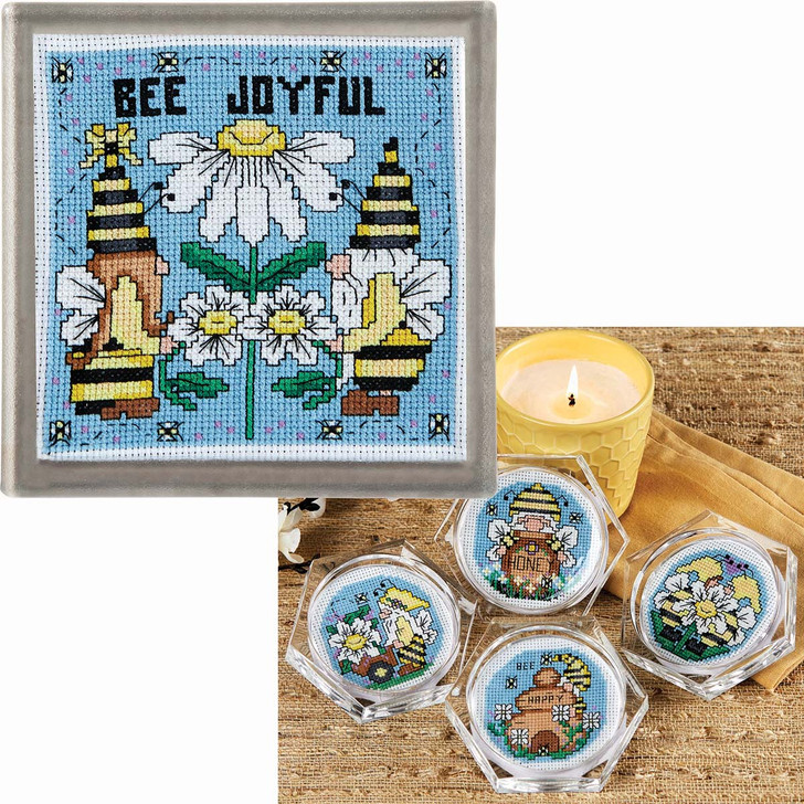 Herrschners Honey Bee Gnomes Set Counted Cross-Stitch Kit