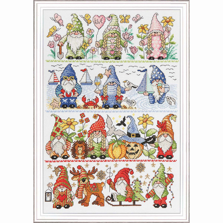 Craftways Gnomes Sampler Counted Cross-Stitch Kit