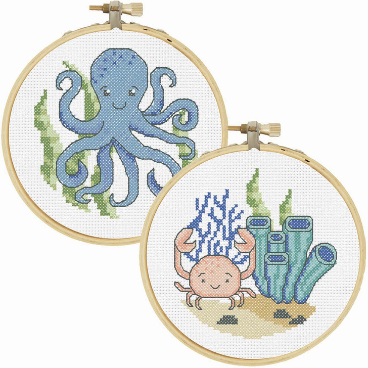 Herrschners Under the Sea Hoop Counted Cross-Stitch Kit