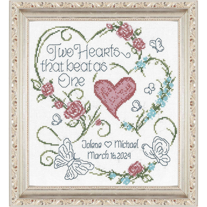 Imaginating Inc. Two Hearts Wedding Counted Cross-Stitch Kit