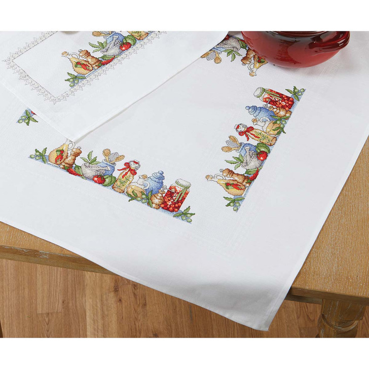Craftways Kitchen Time Table Topper Counted Cross-Stitch Kit
