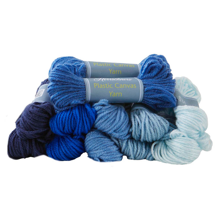 Herrschners Plastic Canvas Yarn-Ocean Blues Yarn