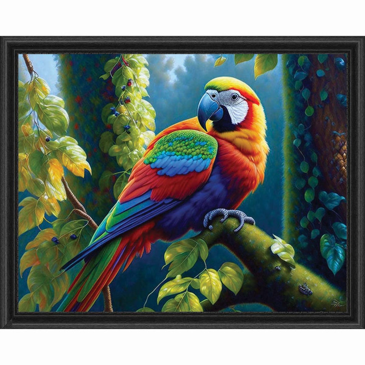 Sunrays Creations Needlearts Parrot in Paradise Chart & Fabric Counted Cross-Stitch