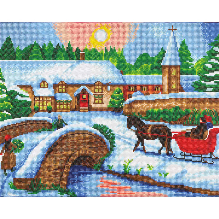 Crystal Art Winter Village Diamond Painting