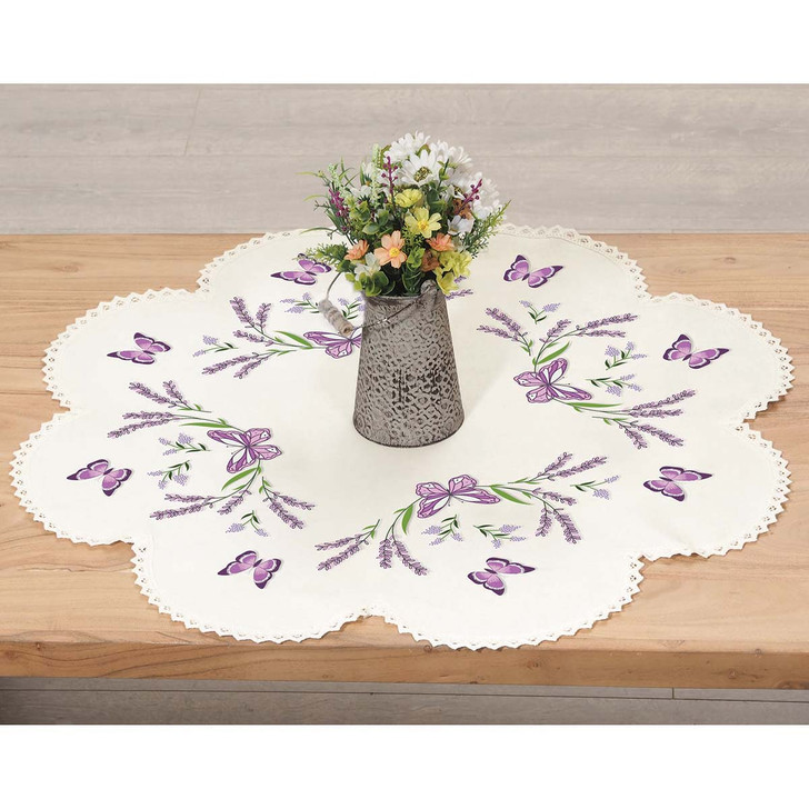 Nob Hill Lavender with Butterflies Stamped Embroidery Kit