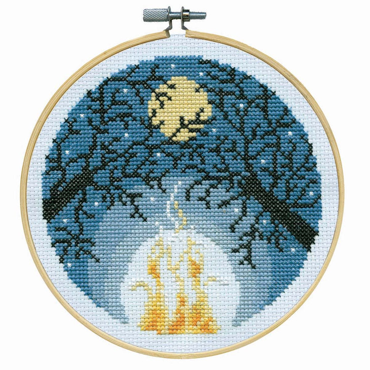 Design Works Campfire Hoop Counted Cross-Stitch Kit