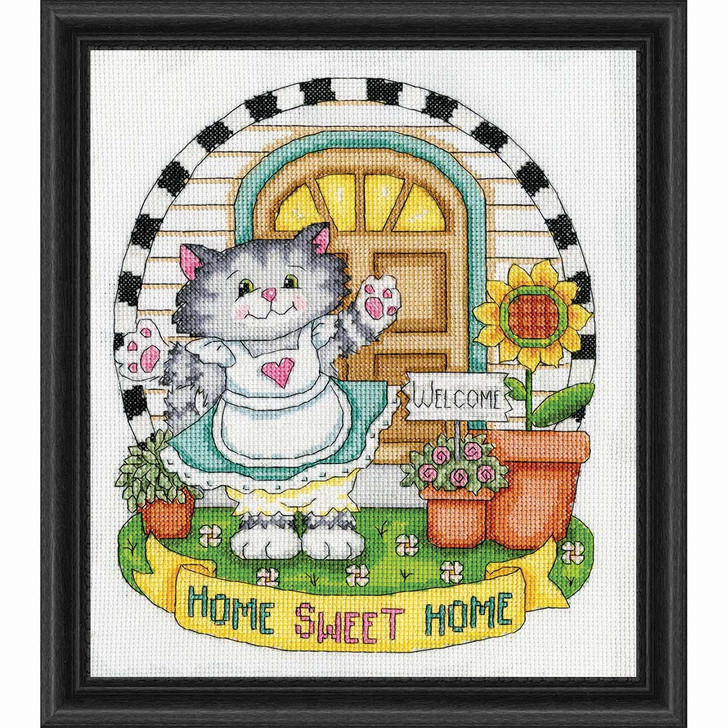 Design Works Home Sweet Home Cat Counted Cross-Stitch Kit