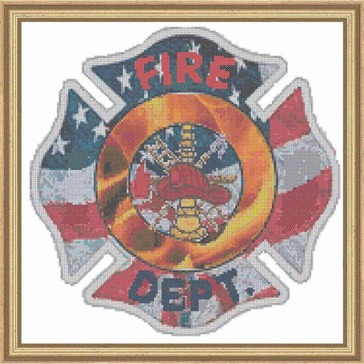 Cody Country CrossStitch Thank You Firefighters Counted Cross-Stitch Kit