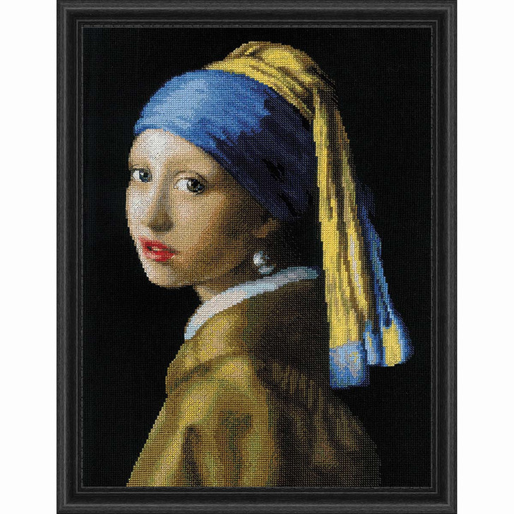 RIOLIS Girl with a Pearl Earring Kit & Frame Counted Cross-Stitch