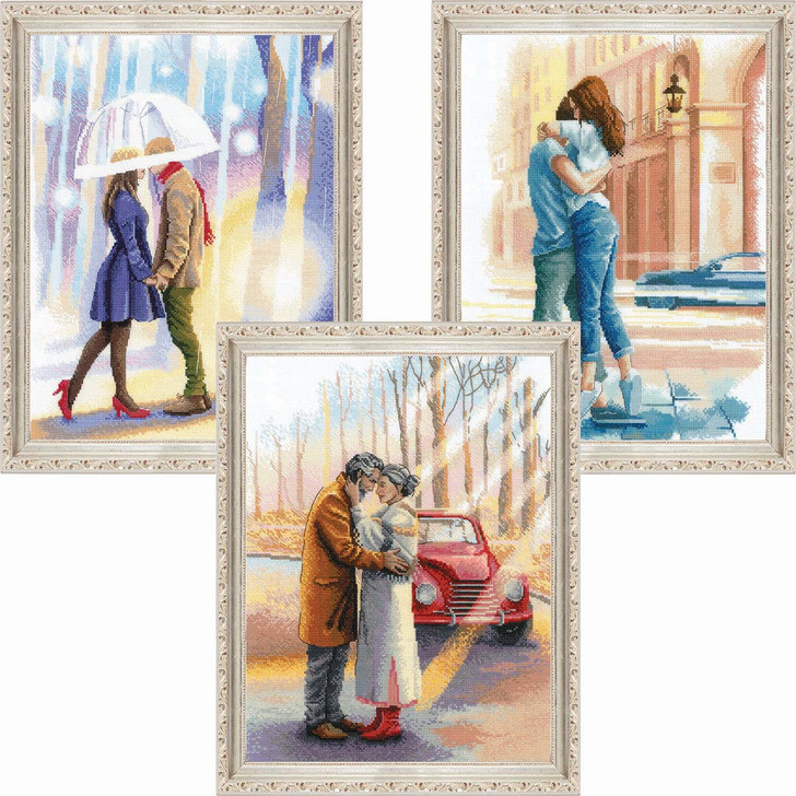 RIOLIS Love Story Trio, Set of 3 Counted Cross-Stitch Kit