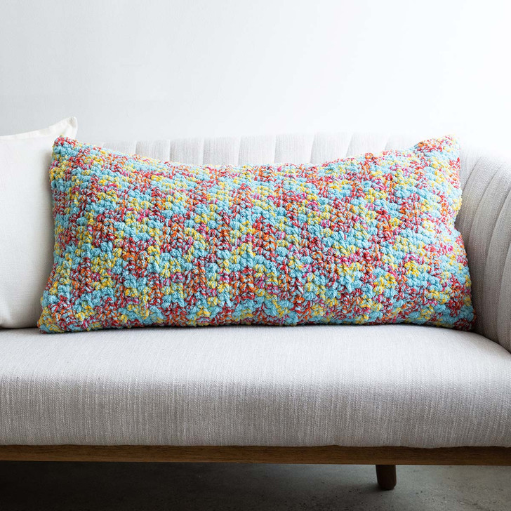 Lion Brand Rectangle Pillow Crochet Yarn Kit