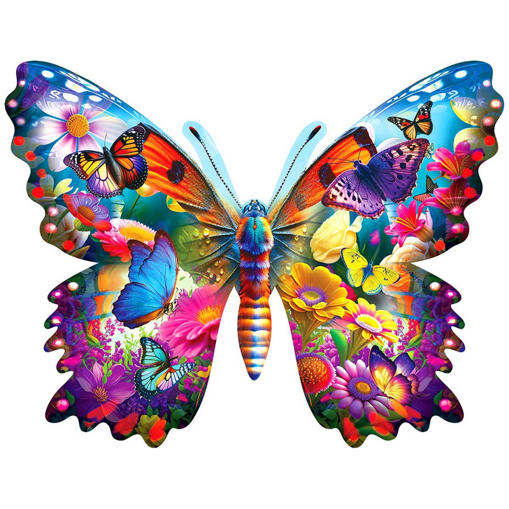 Rose Art Butterfly II Big Shaped Jigsaw Puzzle