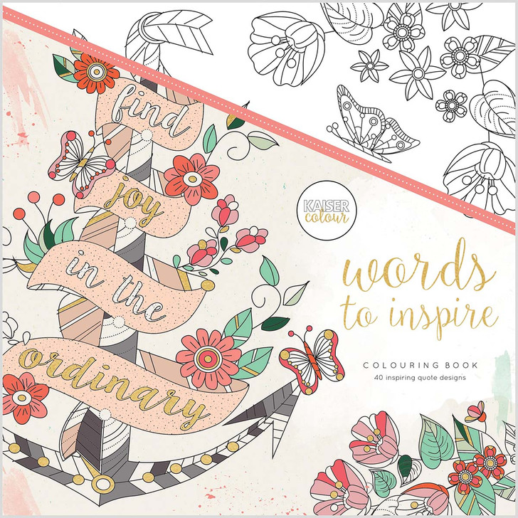 Kaiser Crafts Words to Inspire Coloring Book