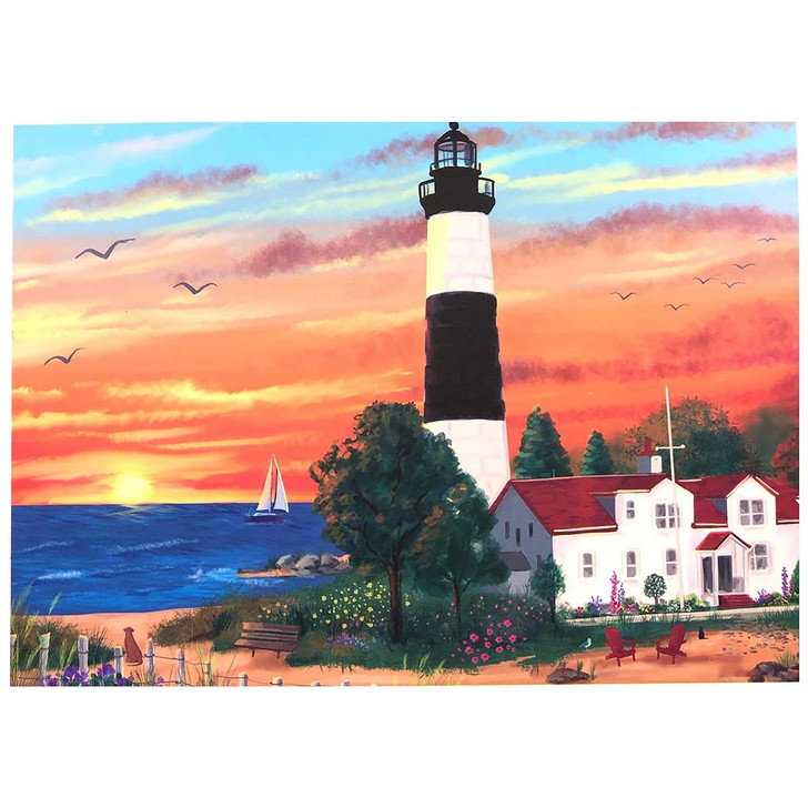 Lighthouse Sunset Jigsaw Puzzle