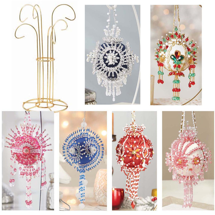 Herrschners Six Collector Ornaments with FREE Hanger Ornament Kit