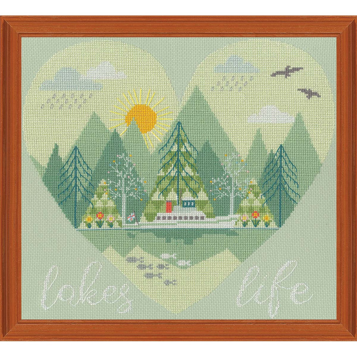 Bothy Threads Lakes Life Kit & Frame Counted Cross-Stitch Kit