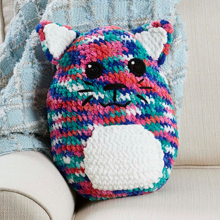 Herrschners Kaleido Kitty Snuggly Sidekick Crochet Yarn Kit