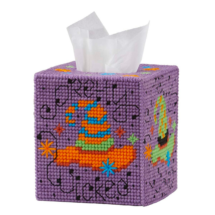 Herrschners Pretty Wicked Tissue Box Plastic Canvas Kit