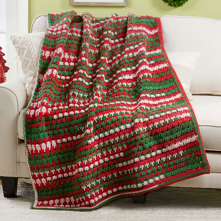 Herrschners Merry Medley Afghan Crochet Yarn Kit