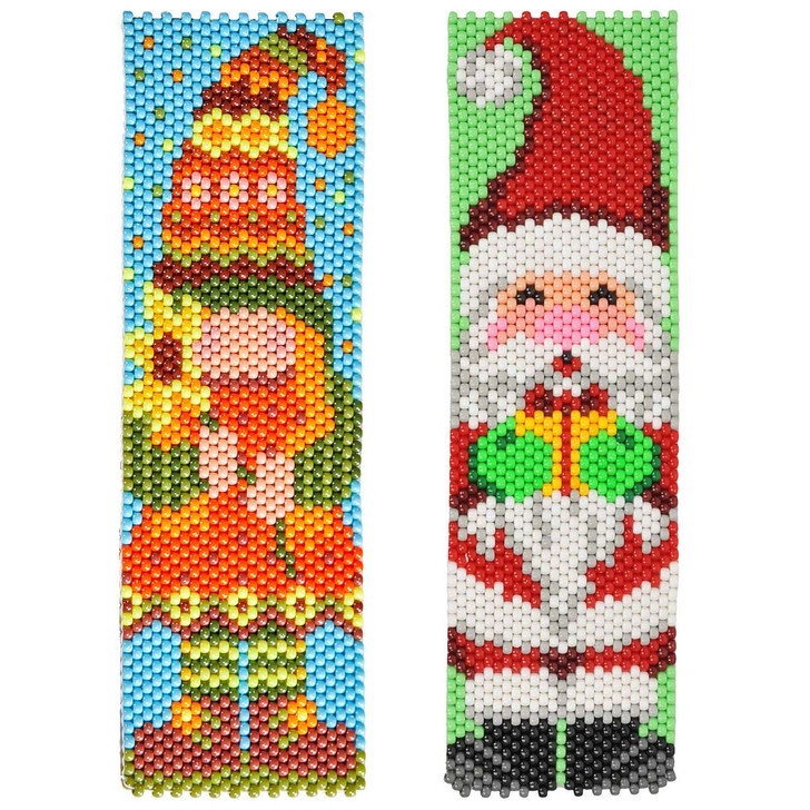 Herrschners Sunflower Gnome & Santa Smiles, Set of 2 Pony Bead Kit