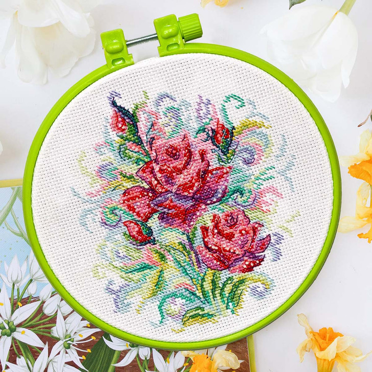 Abris Art Spring Roses Counted Cross-Stitch Kit