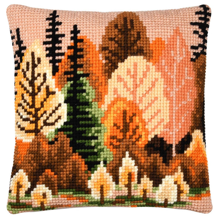 Vervaco Autumn Forest Cushion Needlepoint Kit