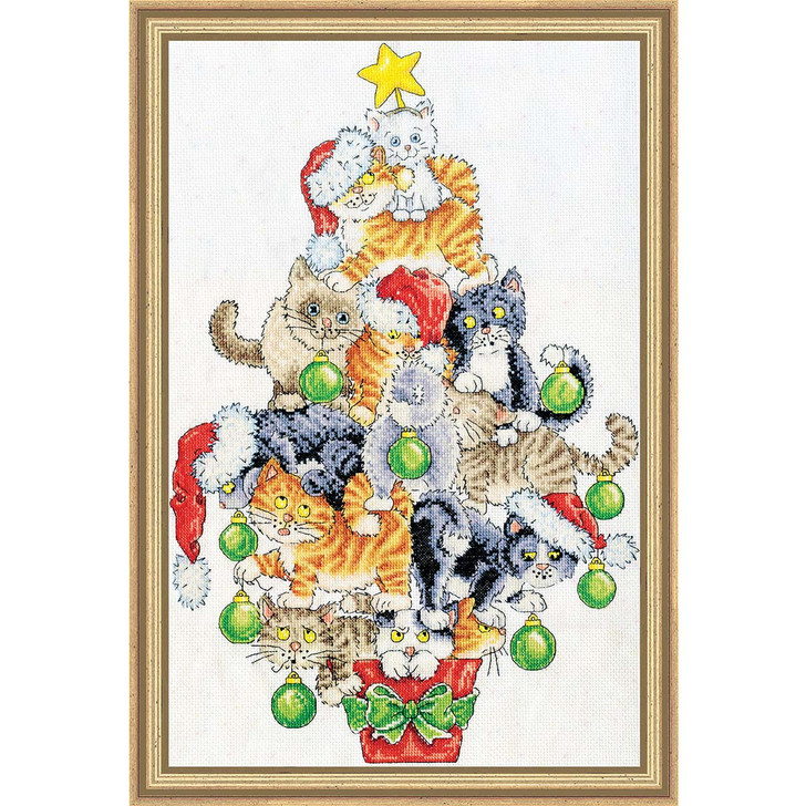 Design Works Christmas Cat Tree Counted Cross-Stitch Kit