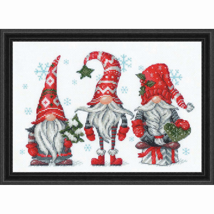 RIOLIS Gnomes Kit & Frame Counted Cross-Stitch