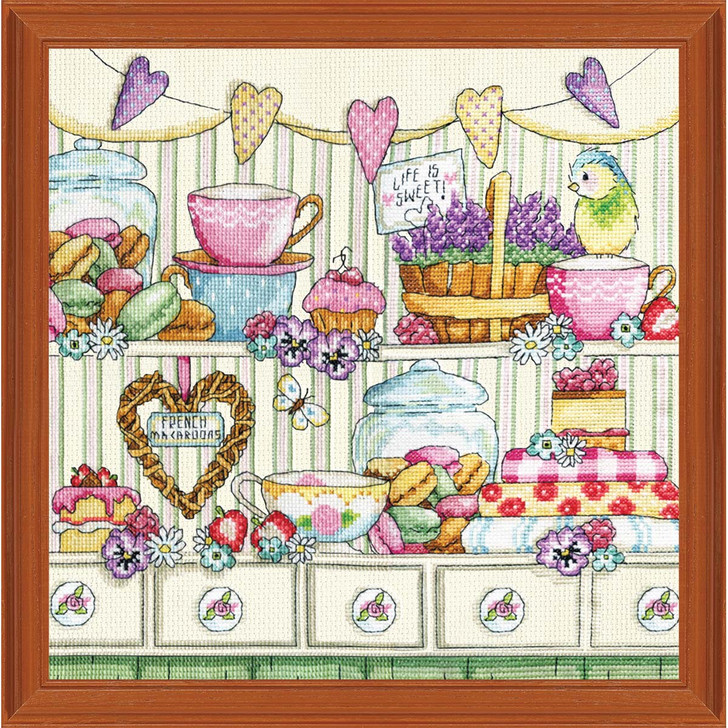 Design Works Pastries Kit & Frame Counted Cross-Stitch