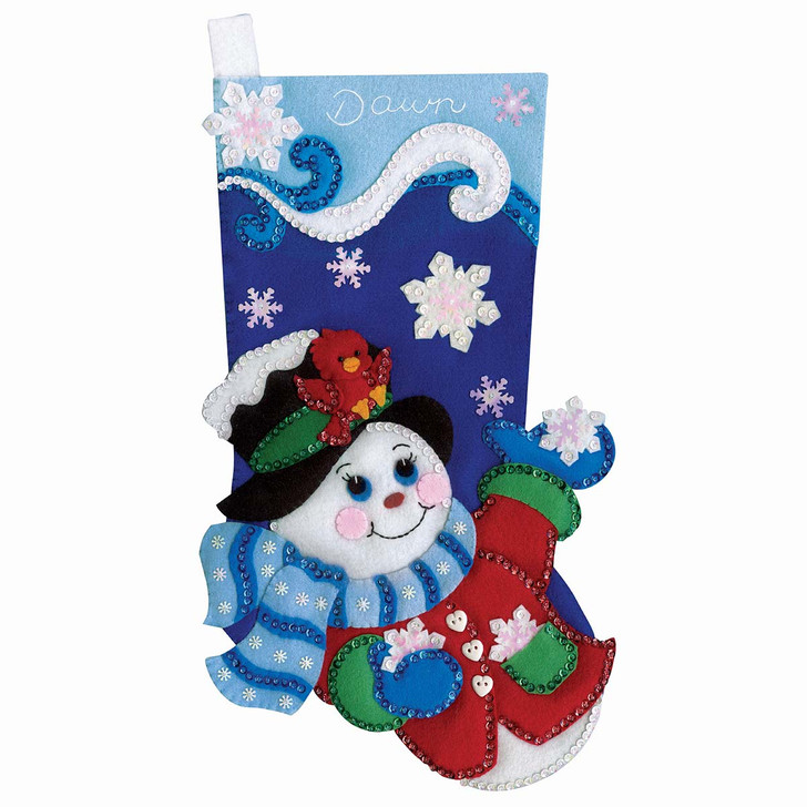 Design Works Snowflake Snowman Stocking Kit