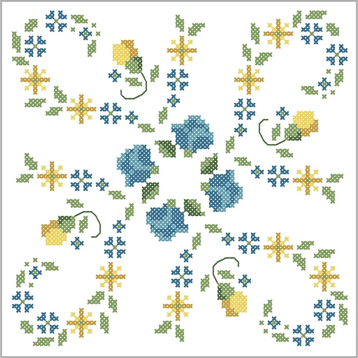 Herrschners Garden Petals Quilt Blocks Thread Kit