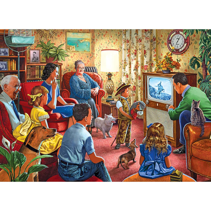 Rose Art Family Night Television Jigsaw Puzzle