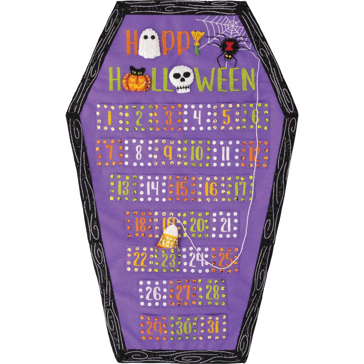 Bucilla Halloween Countdown Calendar Felt & Sequin Kit