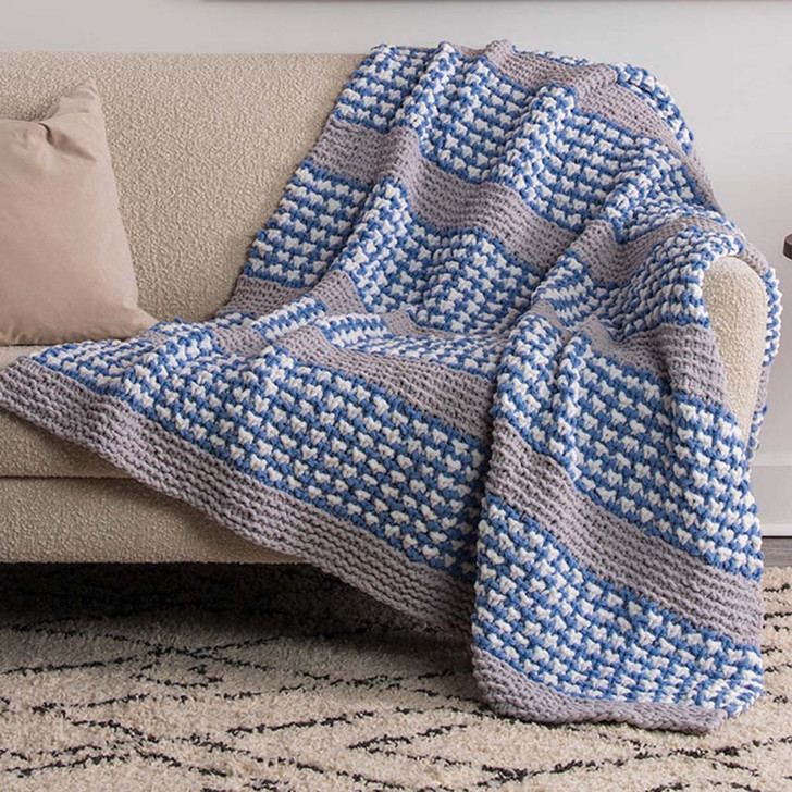 Bernat Dots & Ridges Blanket Knit Kit