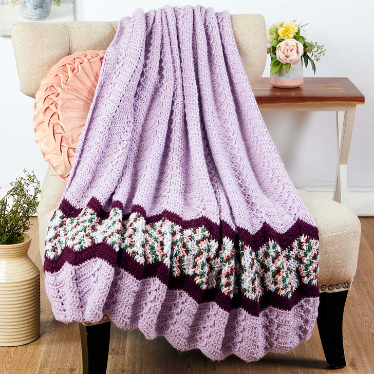 Herrschners Wildflowers Ripple Afghan Crochet Kit