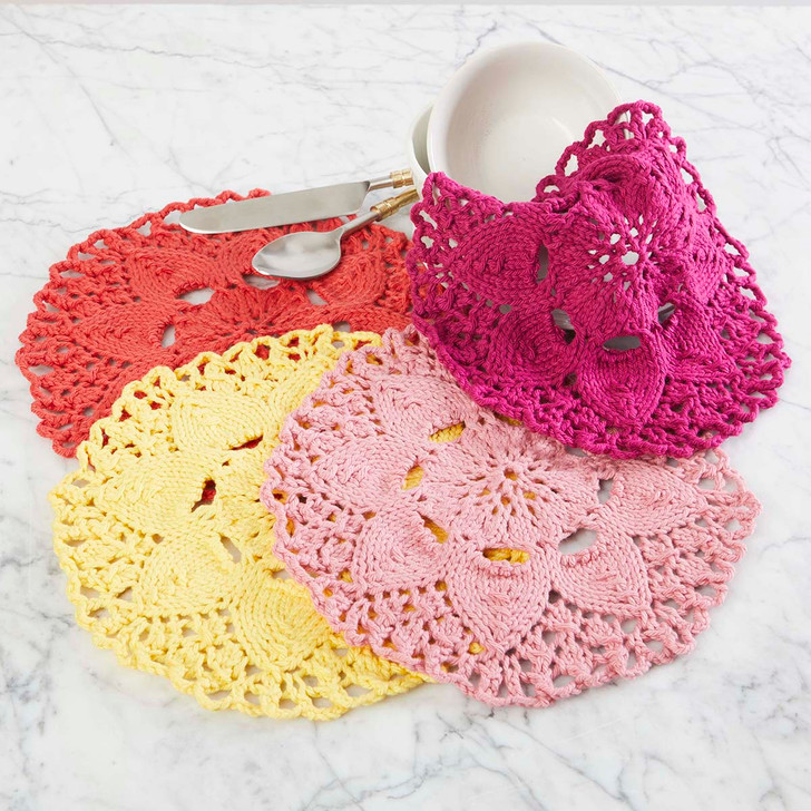 Herrschners Zinnia Dishcloths Knit Kit