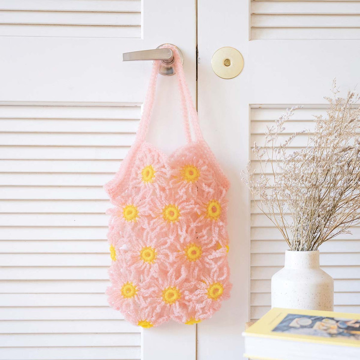 Lion Brand Daisy Flowers Bag Crochet Kit
