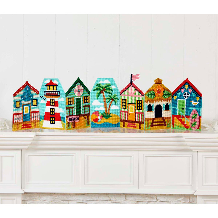 Herrschners Gone to the Beach Mantel Sitter Plastic Canvas Kit