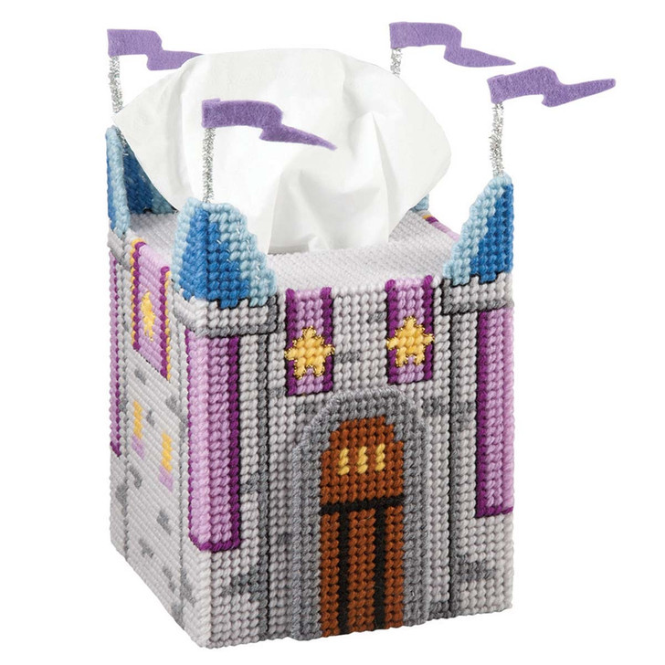 Herrschners Wizard's Castle Tissue Box Plastic Canvas Kit