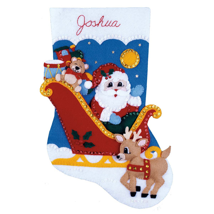 Design Works Santa Sleigh Stocking Kit