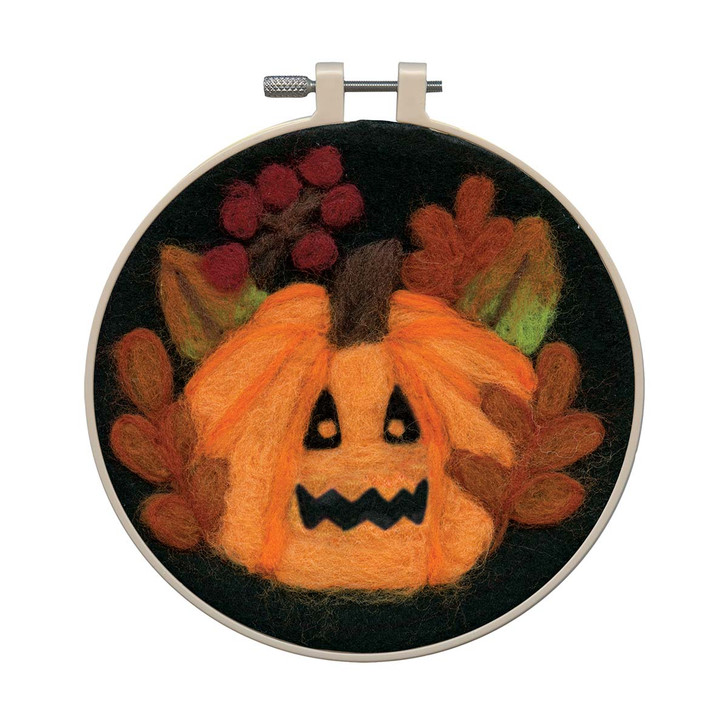 Design Works Pumpkin Hoop Needle Felting