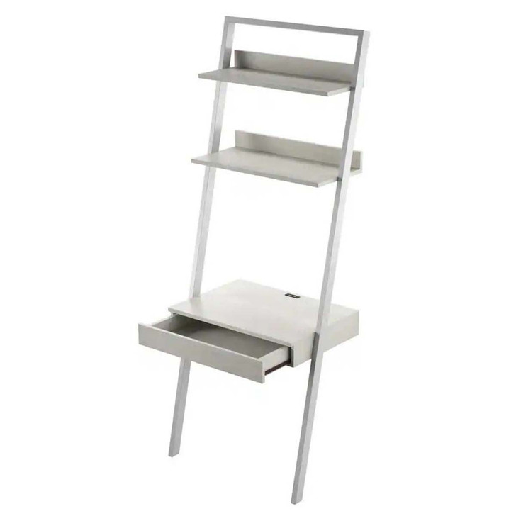 Fairfax Oak 2-Shelf Leaner Ladder Desk