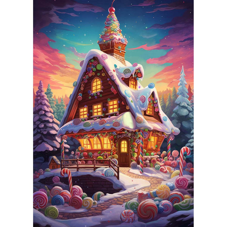 Diamond Art Gingerbread Chalet Diamond Painting